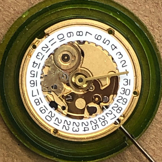 ETA 256.111 V8 Swiss quartz watch movement with white dial, precision replacement by ETA.