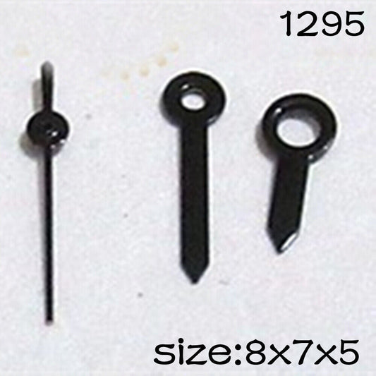 Black watch hands set by NO.1295 for Miyota 2015 movement, lengths 8mm/7mm/5mm, stylish accessory