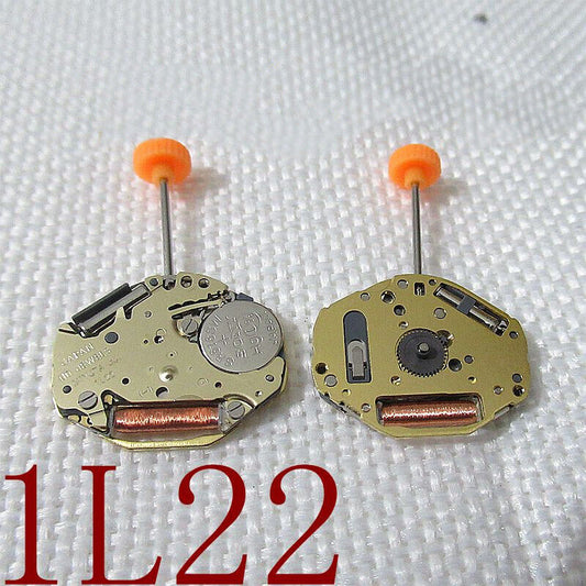 Miyota 1L22 Japanese quartz movement for precise watch repair and replacement parts.