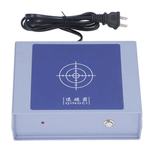 Compact portable watch demagnetizer for professional watch repair and maintenance.