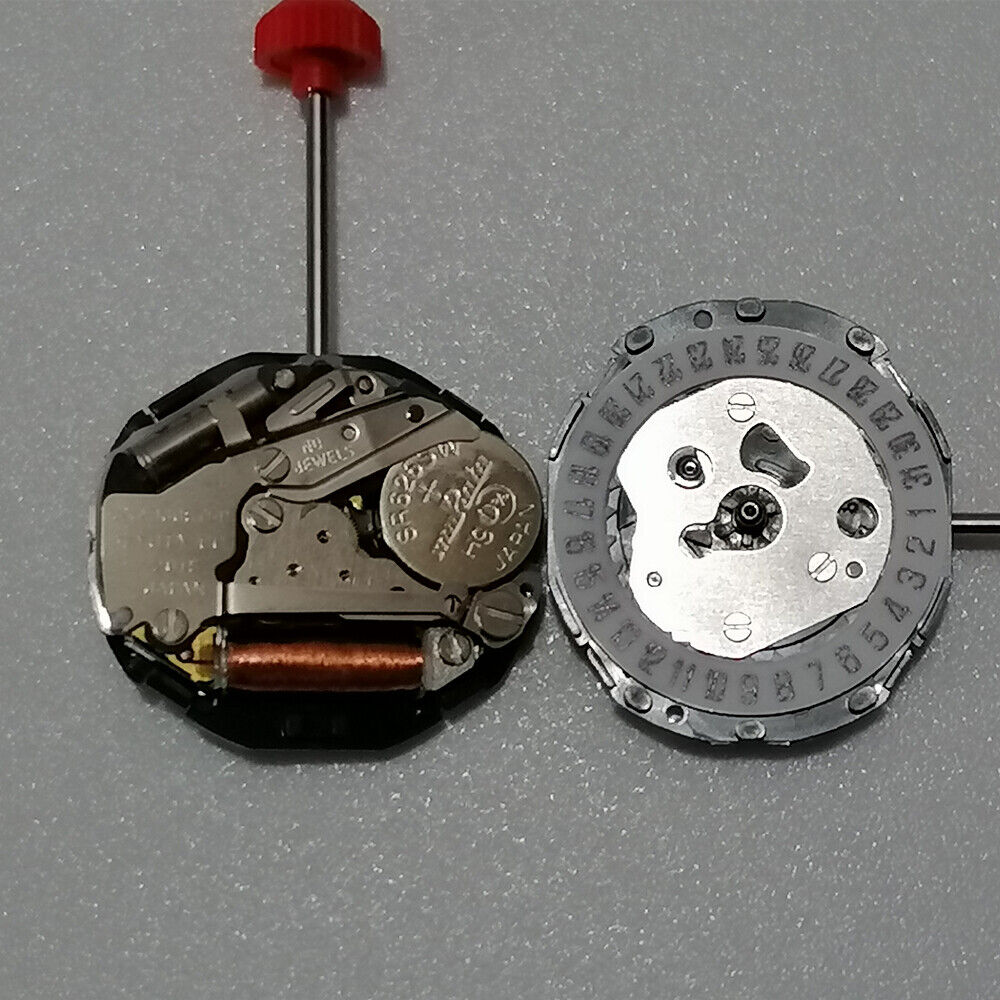 Quartz movement Miyota 2015 with 3 hands and date at 6 o?clock, brand new watch mechanism.