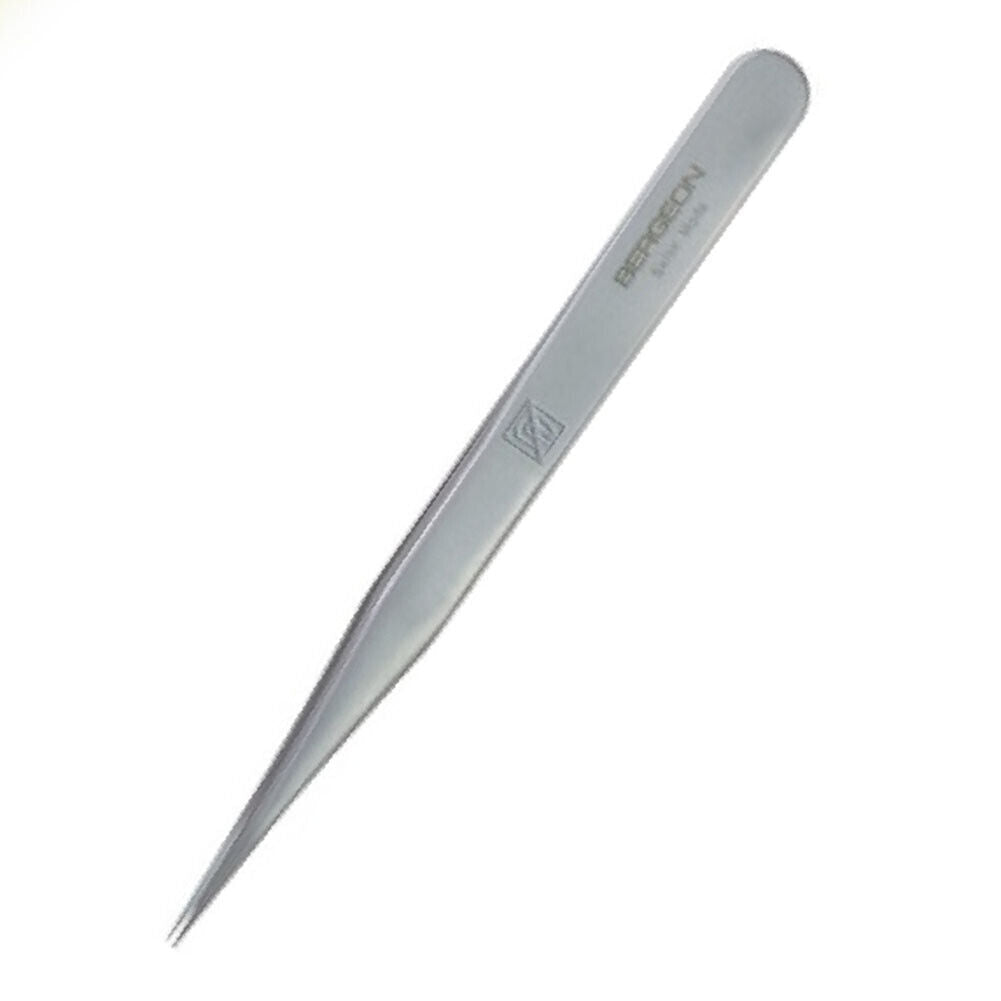 Bergeon 7024-1 anti-magnetic tweezers, 120mm precision tool for Swiss watchmakers.