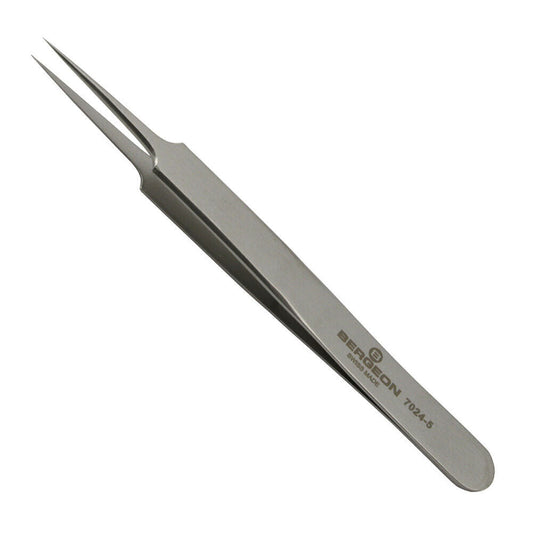 Bergeon 7024-5 anti magnetic tweezers, 110mm, precise Swiss watchmaker tool for delicate repairs
