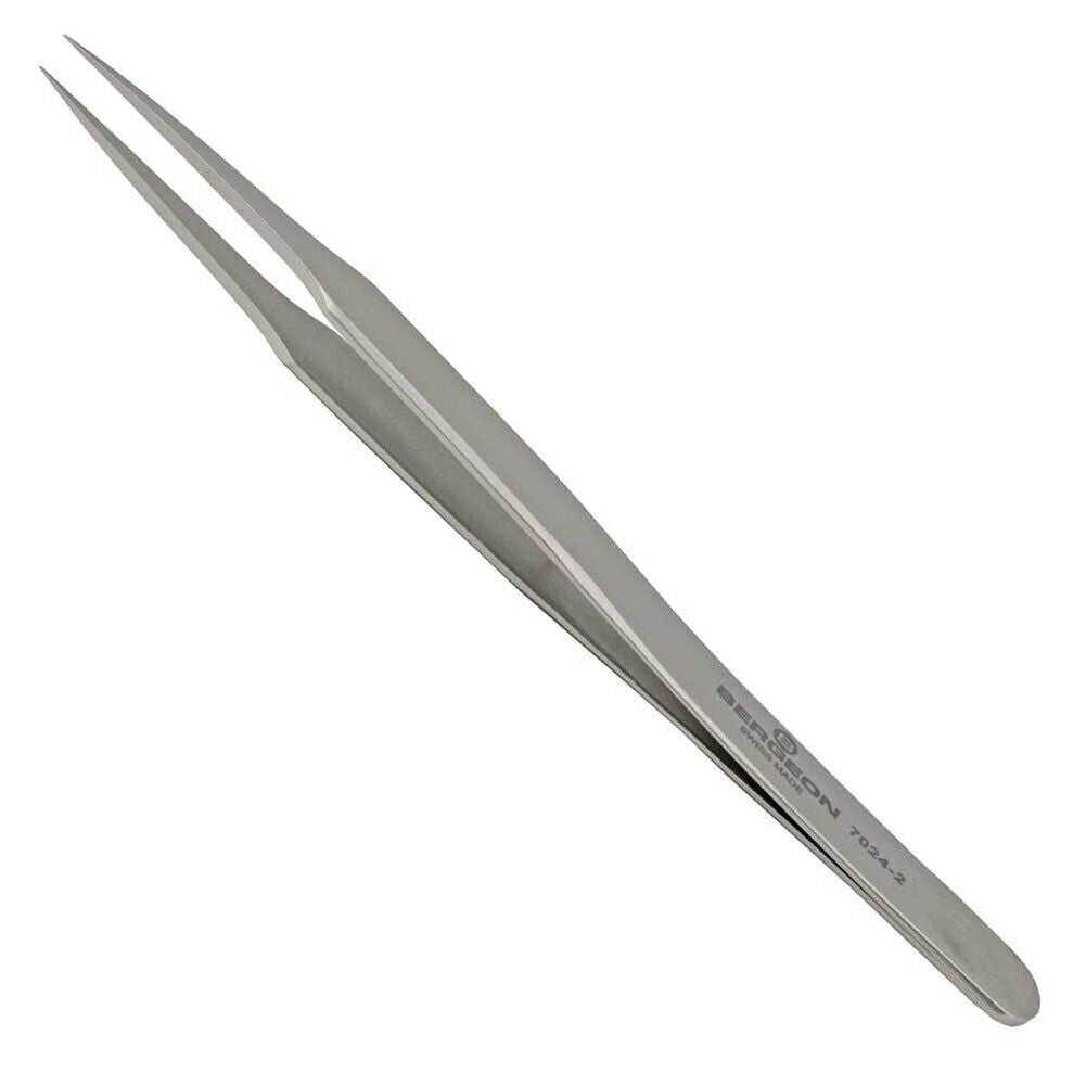 Bergeon 7024-2 anti-magnetic tweezers, 120mm precision tool for Swiss watchmakers