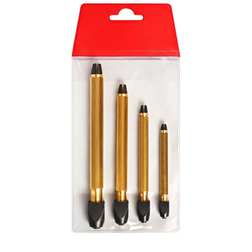 Horotec MSA02.026 pin vice set with 4 square head tools for precise watchmaker repairs and adjustments.