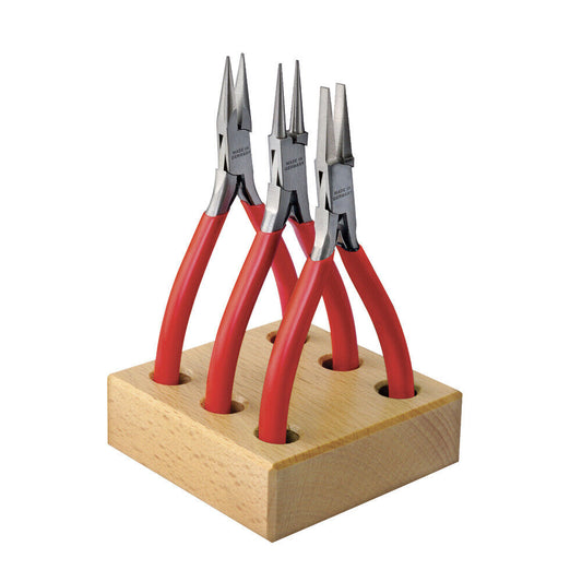 Horotec MSA11.850 set of 3 watchmaking pliers MSA11.200-A, 11.201-A, 11.202-A for precision repairs