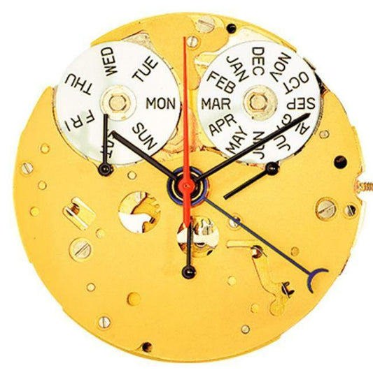 Ronda 5040.F quartz watch movement with chronograph function for precise timekeeping.