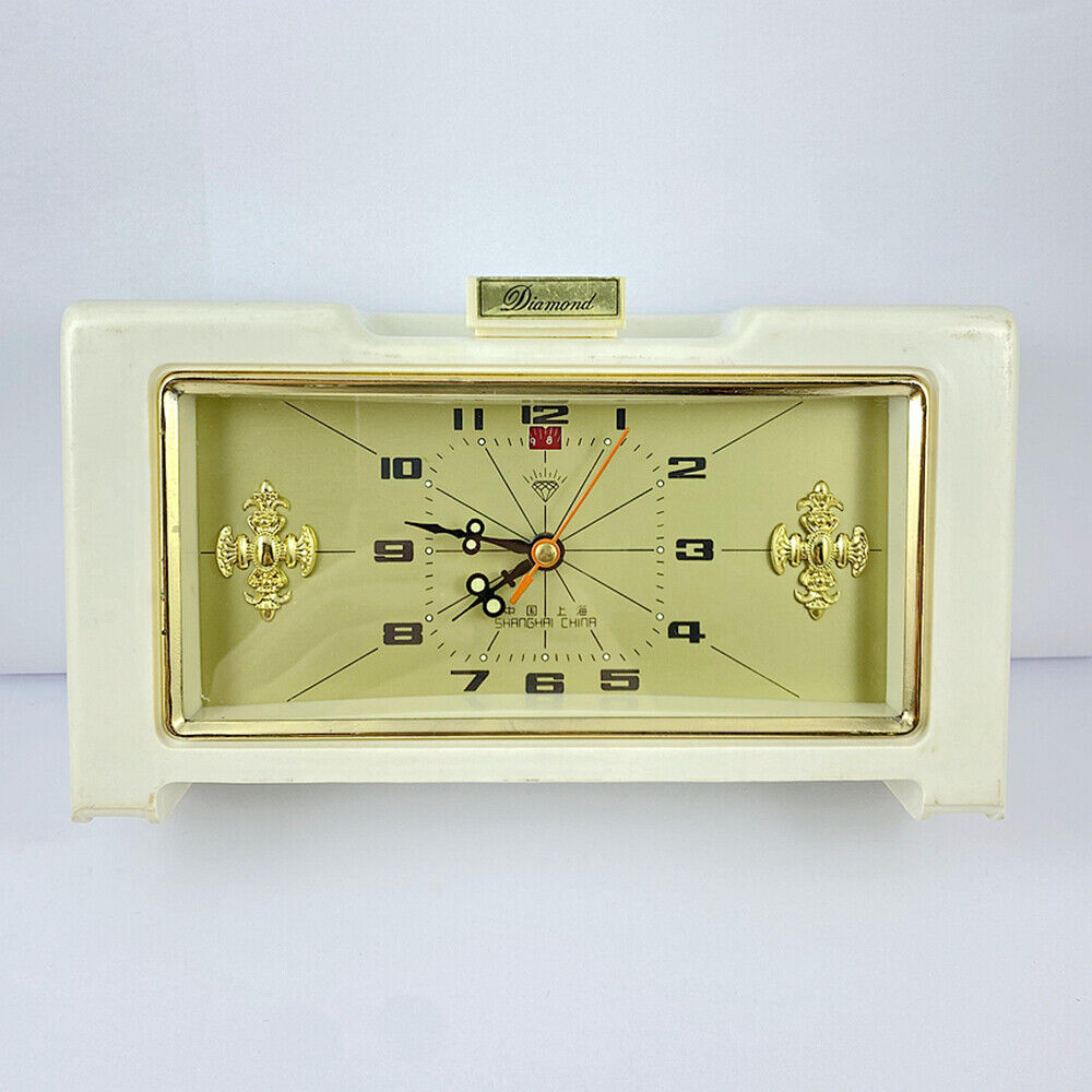 Shanghai Factory diamond mechanical alarm clock with vintage design, precise timekeeping, and classic charm.