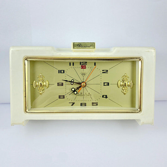 Shanghai Factory diamond mechanical alarm clock with vintage design, precise timekeeping, and classic charm.