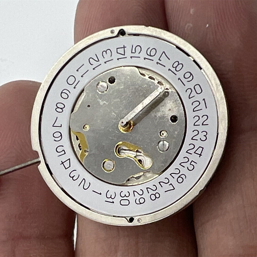 Ronda 5030D Swiss quartz watch movement with date display at 4 o'clock, precise and reliable