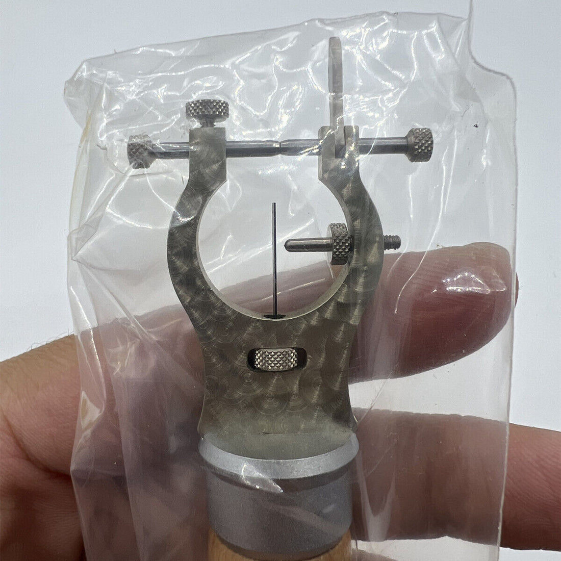 Bergeon 30548 truing caliper for precise watch bracelet adjustment and measurement.