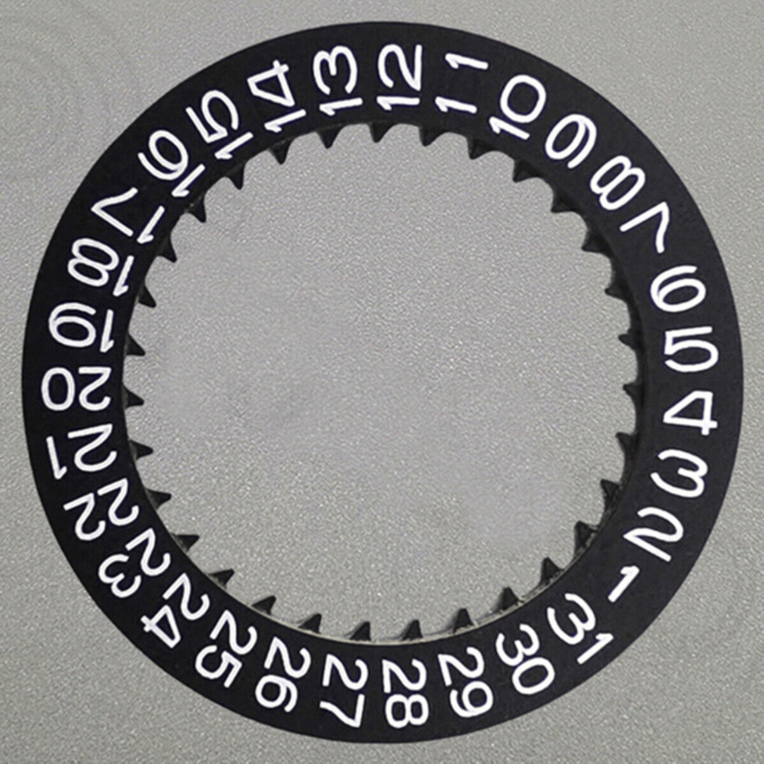 White font date disk wheel for NH36 movement, date at 3 o'clock, watch accessory part.