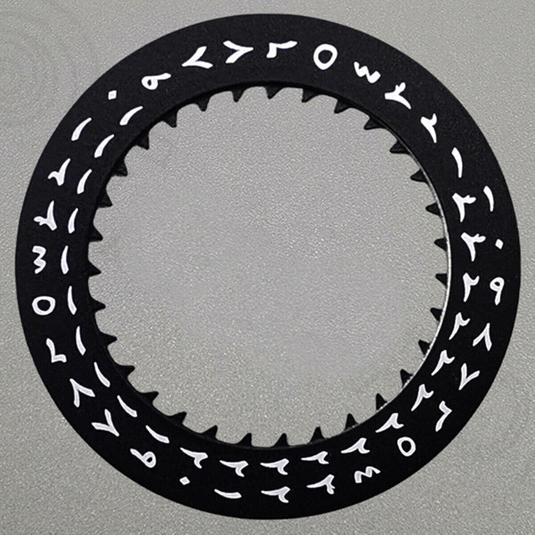 White Arabic date wheel with black disk for NH36 movement, date at 3 o'clock, perfect for watch repairs.