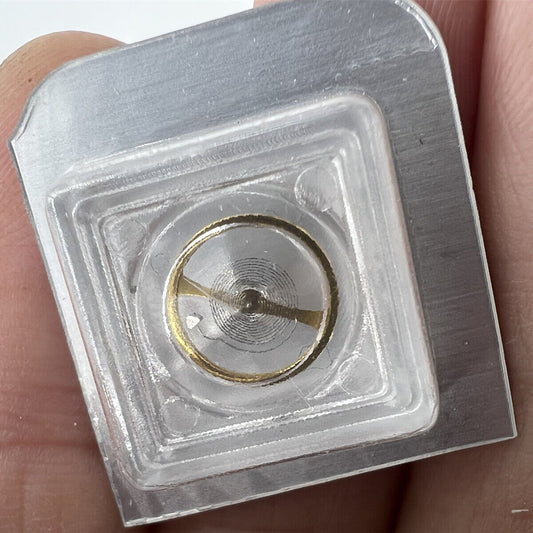 Complete balance wheel hairspring by Original Japan Made for Miyota 9015 movement, precision watch part.