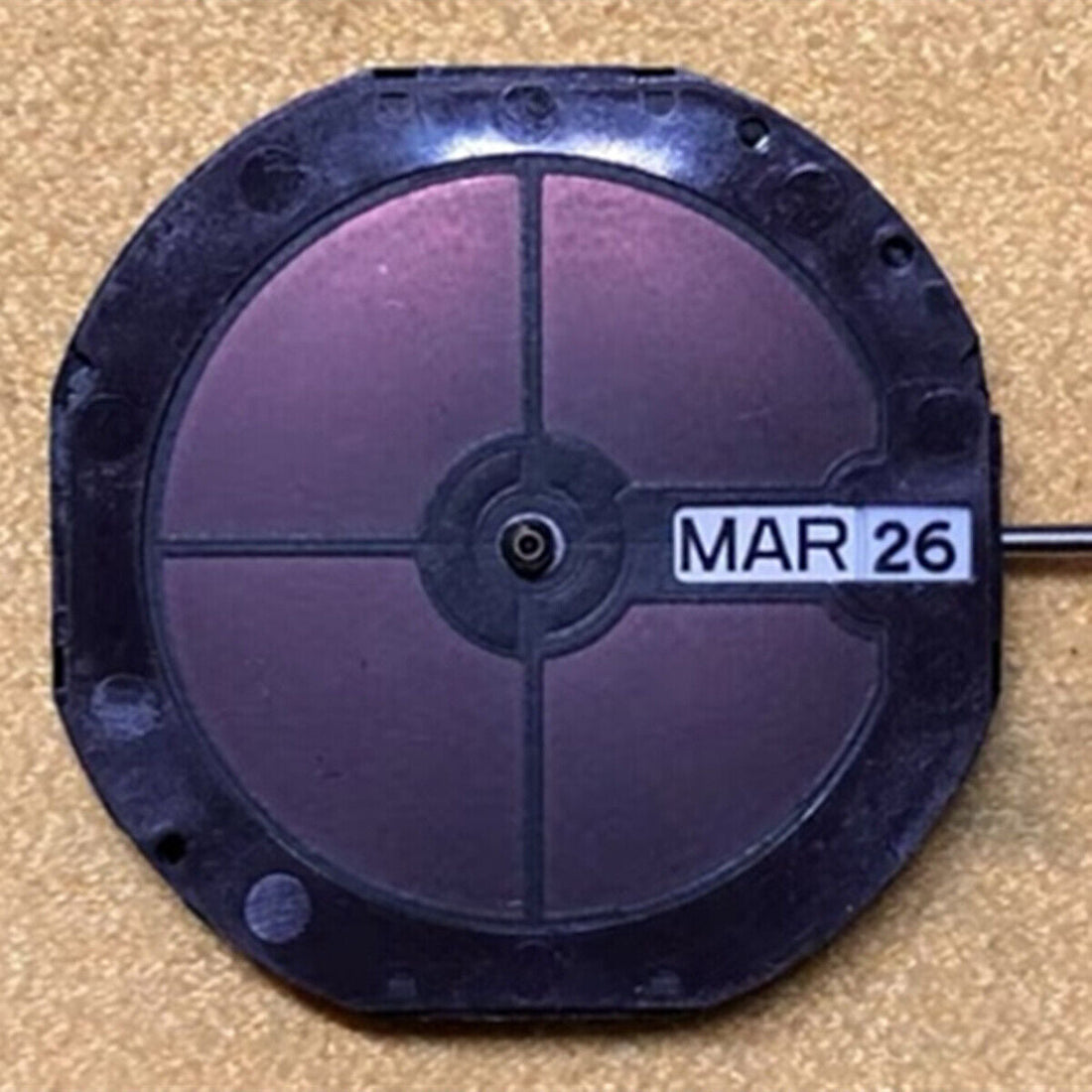 Citizen E101M Eco-Drive watch repair part with Japan-made movement and date display at 3 o?clock.