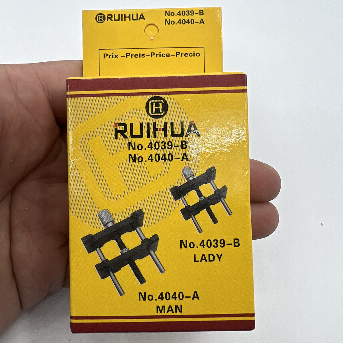 1. Durable China-made reversible movement holder clamp 4040-P for watch repair.  