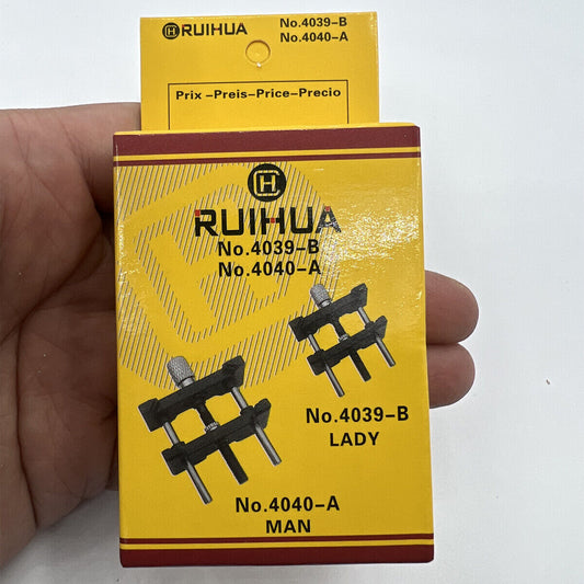 1. Durable China-made reversible movement holder clamp 4040-P for watch repair.  