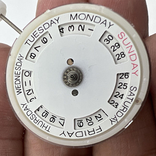 Automatic mechanical watch movement 8205 DG2813 replacement with day-date, silver finish by Brand New.