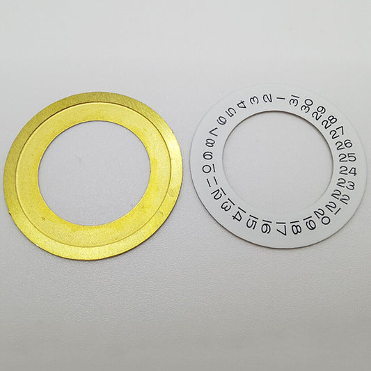 Thickening white date wheel overlay for ETA2824 movement with date display at 3 o'clock by Generic