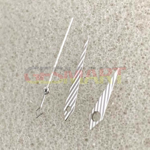 No Lume Twill Silver Watch Hands Set for NH35 NH34 NH36 NH70 Movement