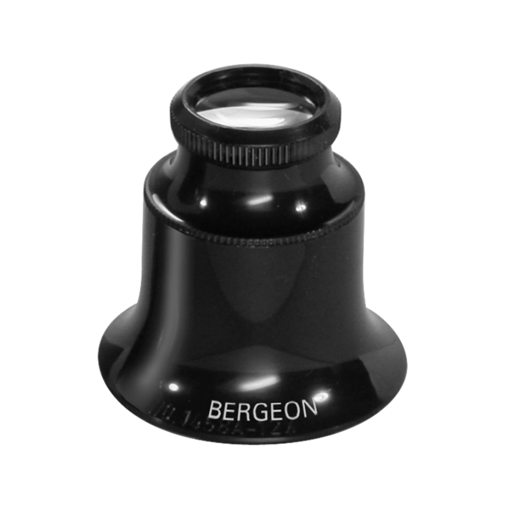 Bergeon 1458A-12 double lens eyeglass with 12x magnification for watchmakers, Swiss precision tool