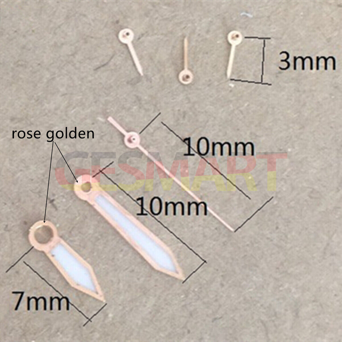 Rose Gold Trim 10mm Luminous Watch Hands for Miyota OS10 OS20 OS22 OS60 OS80