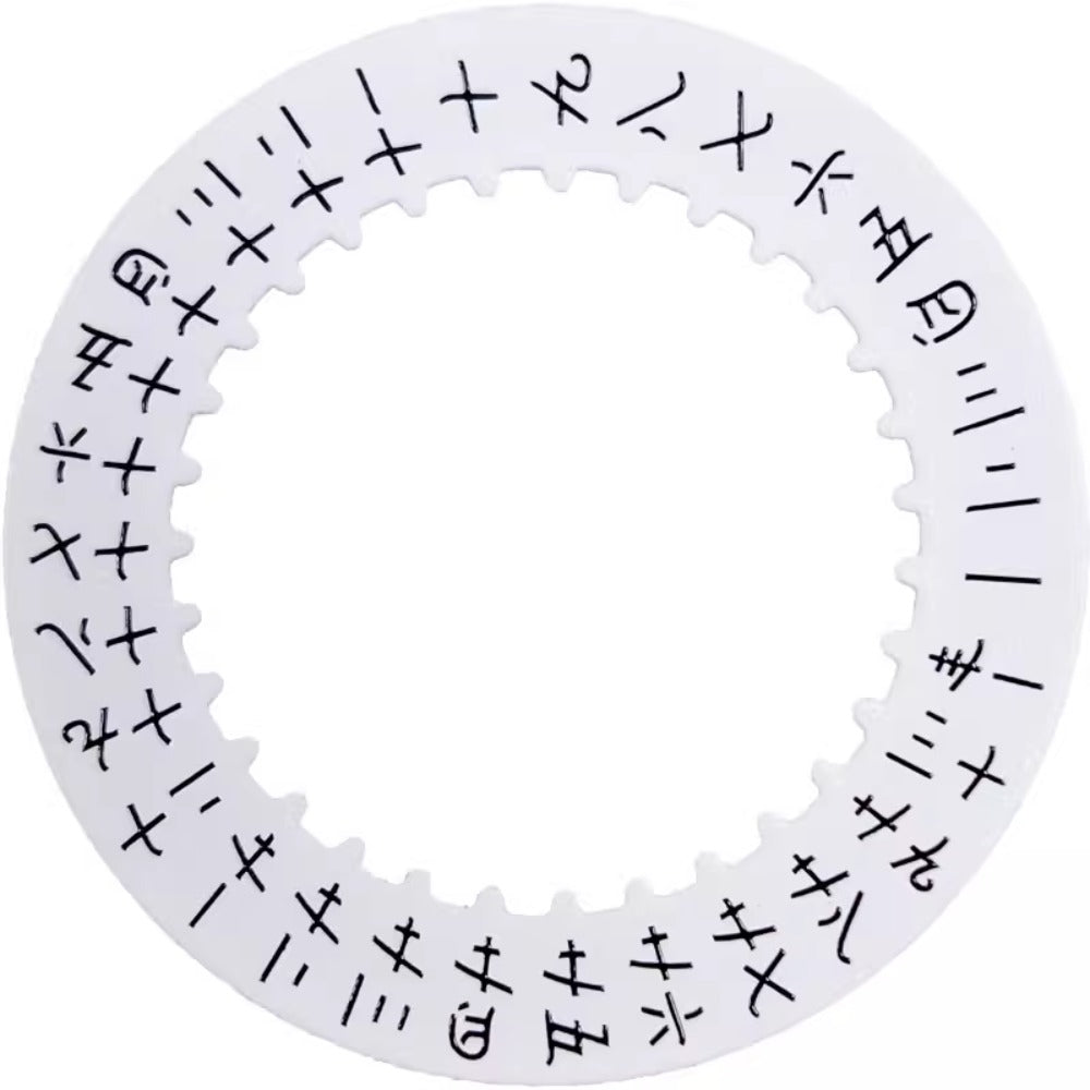 White vintage Chinese font date disk wheel for 3235/3285 mechanical watch movement by Generic.