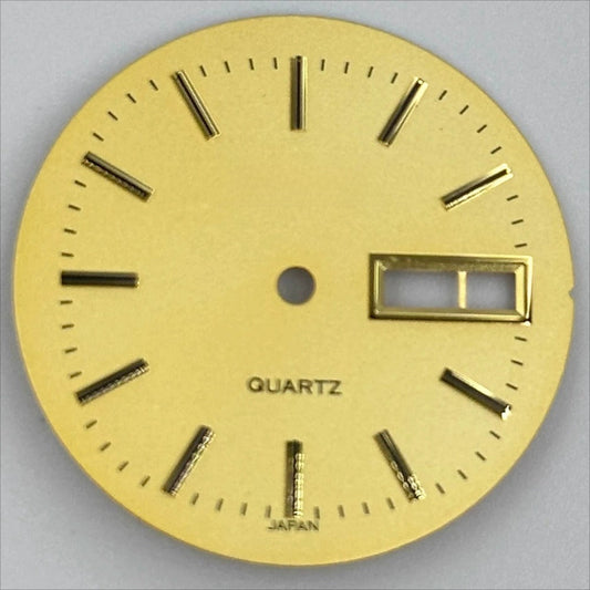 Yellow 29.3mm Golden Nail Datejust watch dial for 2305 movement, no lume, Rolex style.