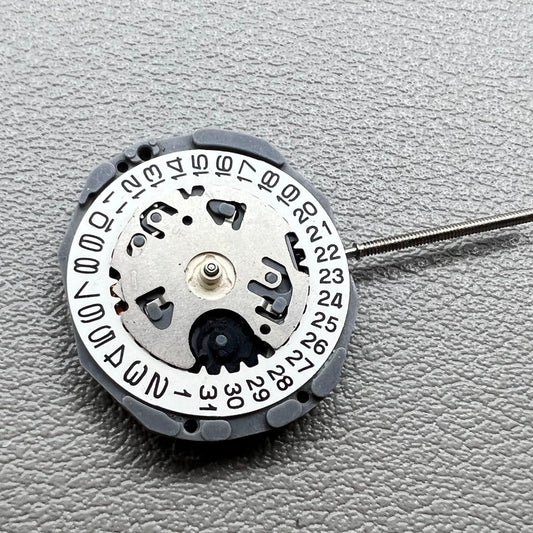 Japan Hattori Epson VJ24B quartz watch movement with date display at 3 o'clock, precise timekeeping accessory
