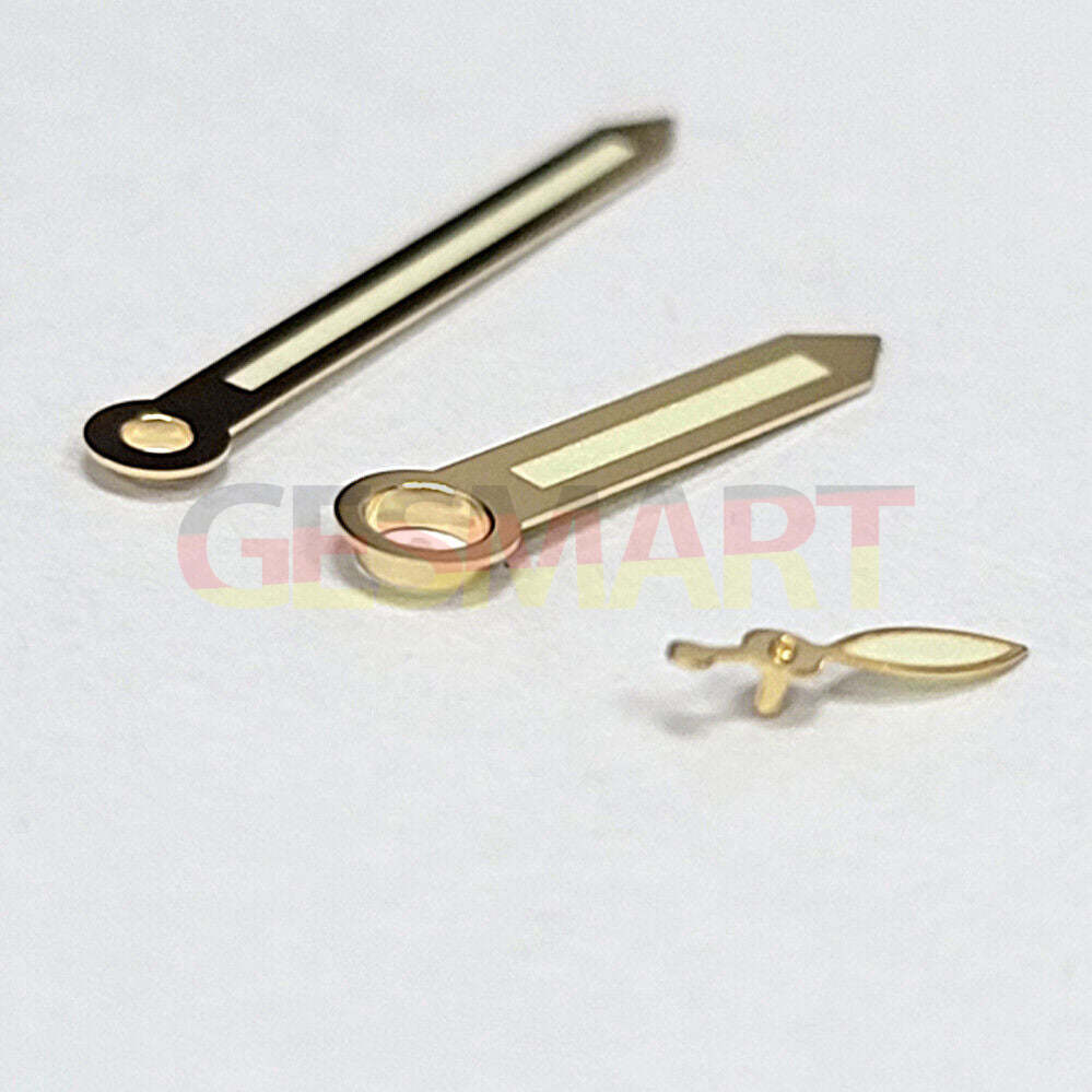 Golden Trim Green Luminous Watch Hands for ST3600/ST3620 ETA6497/6498 Movement