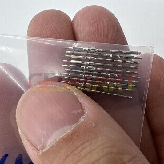 1. Set of 10 generic watch winding stems for Shanghai 7120 movement, ideal for repairs.  