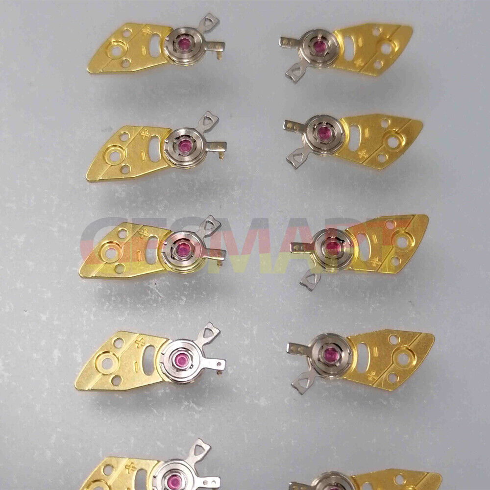 Golden splint for Miyota 8N24 balance wheel, genuine Japan made, enhancing watch movement accuracy.