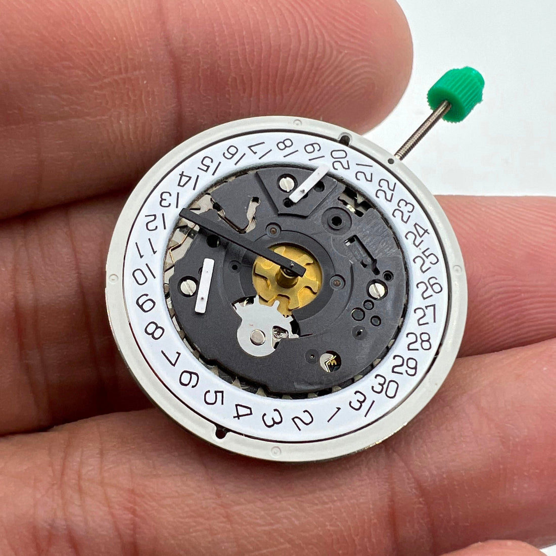 High-Quality ISA 8172 Silver Quartz Movement for Watches Repair, Date at 4