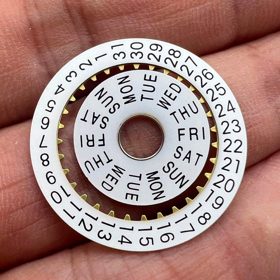 Pilot Black Date Disk Wheel Week Wheel for ETA 7750 Movement: Elevate Your Timepiece