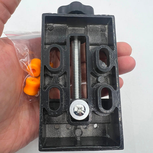 Mini electric drill with flat vice for precise jewelry work, featuring a miniature clip opening table clamp.