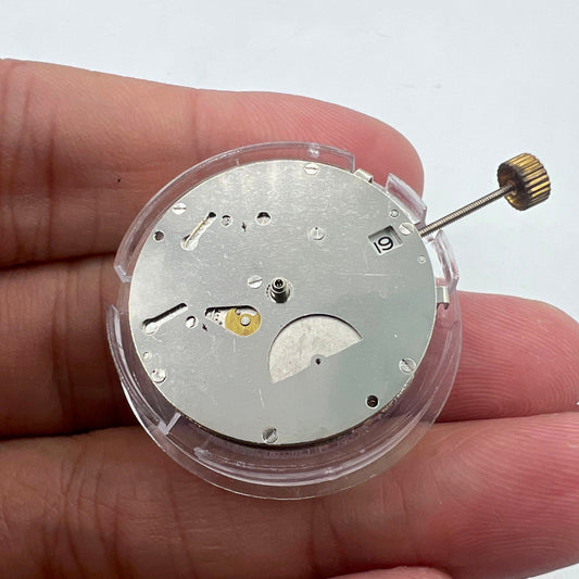 Silver watch accessory featuring multi-function automatic 2813 movement with moon phase at 6 o'clock, date display, branded for precise timekeeping.