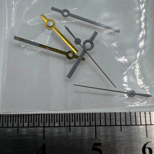 Silver watch hands set for Miyota 2035 movement, 16mm/16mm/11mm, precise fit, brand NO.1305.