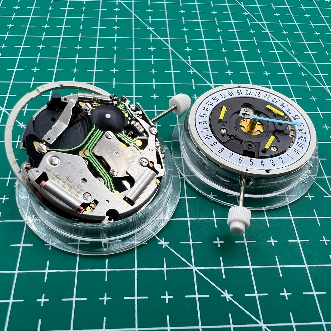 1. Swiss Made ISA 8162 watch accessory showing Date At 6 design with quartz movement.  
