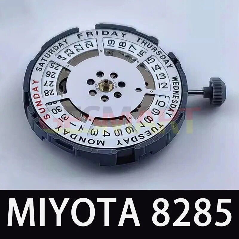Miyota 82S7 Silver Mechanical Automatic Movement Watch Repair Parts