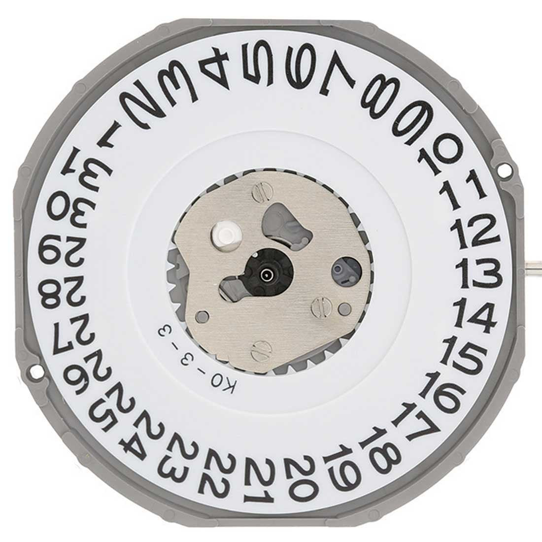 Miyota 2415 Japan quartz movement with date display at 3 o'clock, reliable watch accessory.