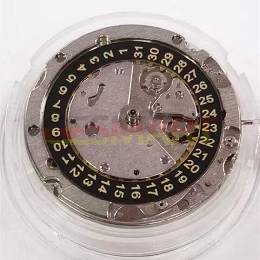 Seagull ST2552 automatic watch movement showing 3 hands and date at 3 o'clock, China made.