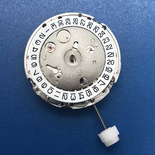 DG2813 automatic mechanical watch movement with silver finish by Mingzhu, featuring 3 hands.