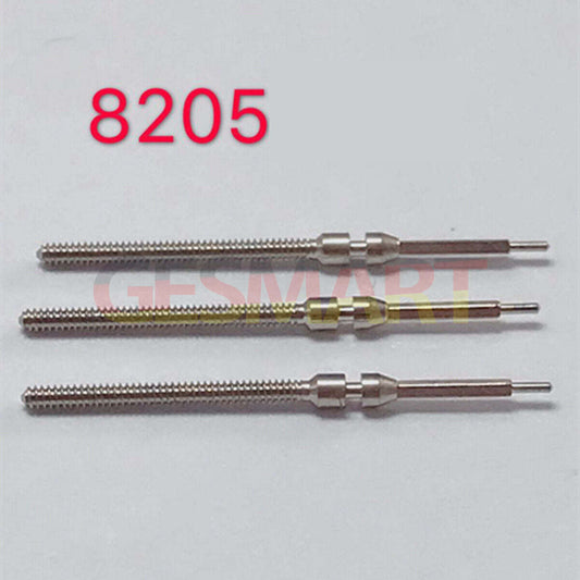 Set of 10 generic winding stems for China-made 8205 watch movements, ideal for watch repairs.