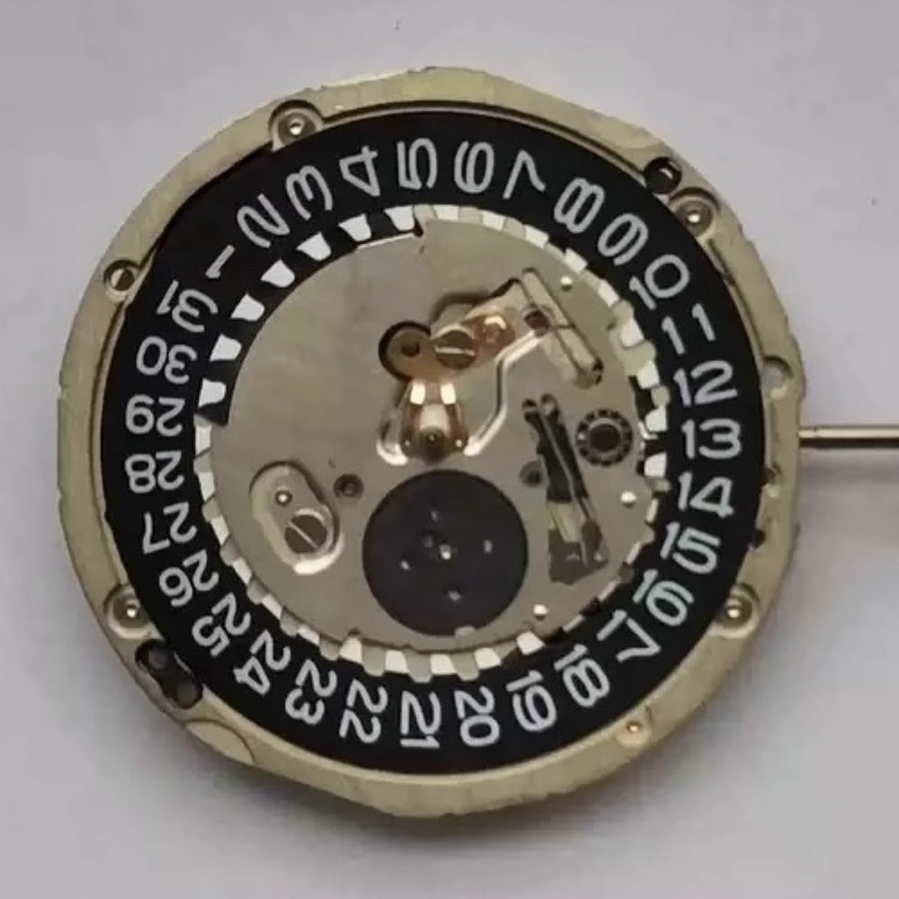 Seiko 5J22A quartz movement replacement part for Japan-made watches, ensuring accurate timekeeping.