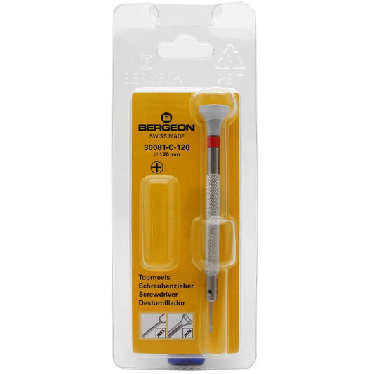 Bergeon 30081-C-120 ergonomic Phillips screwdriver ?1.20mm for precise watch accessory repairs