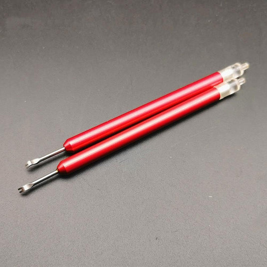 1. Rubber head needle punch tool set for precise watch hand setting.  