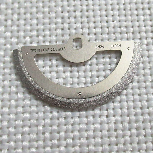 Silver rotor oscillating weight for 8N24 movement, high-quality watch part by Generic Fit.