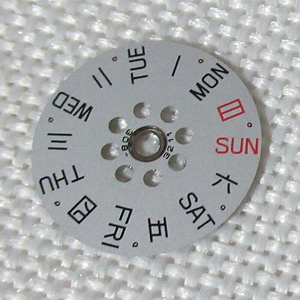 Numeral week disk watch accessory for Movement 8200 by Generic, precise calendar display detail.