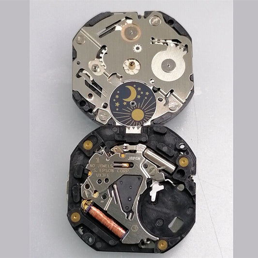 Hattori Epson VX3FE quartz movement for precise watch repair and replacement parts.
