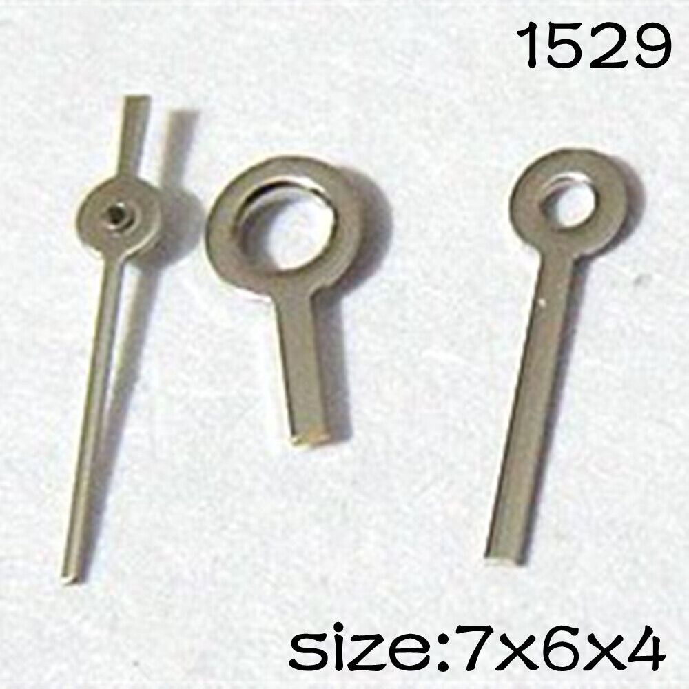 Silver trim watch hands set for Miyota 2035 movement, sizes 7mm, 6mm, and 4mm, ideal for precise timekeeping.
